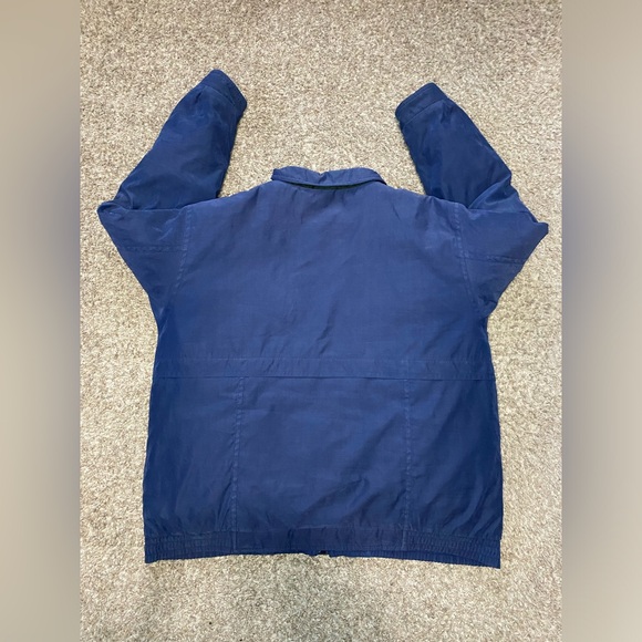 Vintage LL Bean Jacket Blue Puffer Coat Bomber Goose Down Flight Men XL TALL - Picture 14 of 14